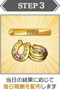 STEP:3｜当日の結果に応じて後日報酬を配布します